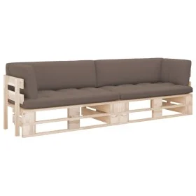 2-seater pallet sofa with impregnated pine wood cushions by , Garden sets - Ref: Foro24-3066681, Price: 265,44 €, Discount: %