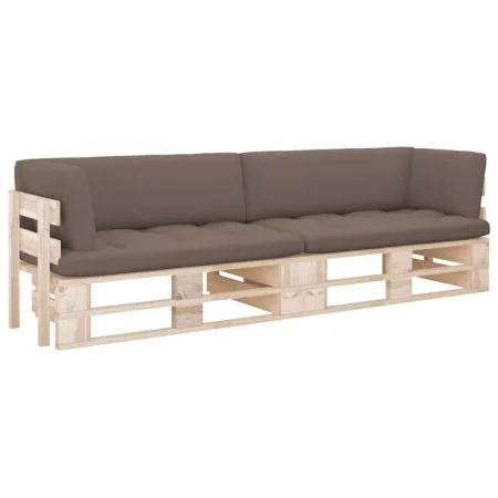 2-seater pallet sofa with impregnated pine wood cushions by , Garden sets - Ref: Foro24-3066681, Price: 265,44 €, Discount: %