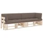 2-seater pallet sofa with impregnated pine wood cushions by , Garden sets - Ref: Foro24-3066681, Price: 265,44 €, Discount: %