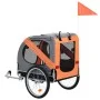 Orange und grauer Fahrradanhänger für Haustiere von vidaXL, Kinderwagen für Haustiere - Ref: Foro24-91764, Preis: 174,85 €, R...