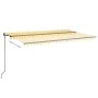 Toldo retráctil manual con luz LED amarillo y blanco 500x350 cm de , Toldos - Ref: Foro24-3069223, Precio: 488,33 €, Descuent...