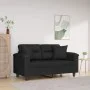 2-Sitzer-Sofa mit schwarzen Mikrofaser-Stoffkissen, 120 cm von , Sofas - Ref: Foro24-3200968, Preis: 254,20 €, Rabatt: %