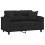 2-seater sofa with black microfiber fabric cushions 120 cm by , Sofas - Ref: Foro24-3200968, Price: 254,20 €, Discount: %