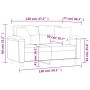 2-Sitzer-Sofa mit schwarzen Mikrofaser-Stoffkissen, 120 cm von , Sofas - Ref: Foro24-3200968, Preis: 258,35 €, Rabatt: %