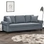 3-Sitzer-Sofa mit dunkelgrauen Samtkissen 180 cm von , Sofas - Ref: Foro24-3200956, Preis: 291,76 €, Rabatt: %