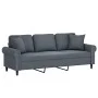3-Sitzer-Sofa mit dunkelgrauen Samtkissen 180 cm von , Sofas - Ref: Foro24-3200956, Preis: 291,76 €, Rabatt: %