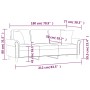 3-seater sofa with dark gray velvet cushions 180 cm by , Sofas - Ref: Foro24-3200956, Price: 296,24 €, Discount: %