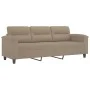 3-seater sofa with taupe gray microfiber fabric cushions 180 cm by , Sofas - Ref: Foro24-3200977, Price: 359,59 €, Discount: %