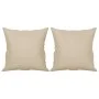 2-seater sofa with cream microfiber fabric cushions 140 cm by , Sofas - Ref: Foro24-3200975, Price: 247,06 €, Discount: %