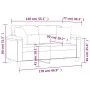 2-Sitzer-Sofa mit cremefarbenen Mikrofaser-Stoffkissen, 140 cm von , Sofas - Ref: Foro24-3200975, Preis: 247,06 €, Rabatt: %
