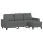 3-seater sofa with stool in dark gray fabric 180 cm by , Sofas - Ref: Foro24-3201152, Price: 328,27 €, Discount: %