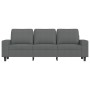 Sofá de 3 plazas con taburete de tela gris oscuro 180 cm de , Sofás - Ref: Foro24-3201152, Precio: 350,49 €, Descuento: %