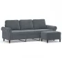 3-Sitzer-Sofa mit dunkelgrauem Samthocker 180 cm von , Sofas - Ref: Foro24-3201216, Preis: 325,67 €, Rabatt: %