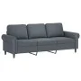 3-seater sofa with stool in dark gray velvet 180 cm by , Sofas - Ref: Foro24-3201216, Price: 325,67 €, Discount: %