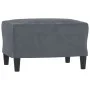3-seater sofa with stool in dark gray velvet 180 cm by , Sofas - Ref: Foro24-3201216, Price: 325,67 €, Discount: %