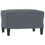 3-Sitzer-Sofa mit dunkelgrauem Samthocker 180 cm von , Sofas - Ref: Foro24-3201216, Preis: 330,09 €, Rabatt: %