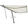 Manual retractable awning with cream LED light 500x350 cm by , Awnings - Ref: Foro24-3069862, Price: 752,29 €, Discount: %