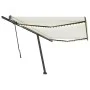 Toldo retráctil manual con luz LED crema 500x350 cm de , Toldos - Ref: Foro24-3069862, Precio: 600,64 €, Descuento: %