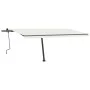 Toldo retráctil manual con luz LED crema 500x350 cm de , Toldos - Ref: Foro24-3069862, Precio: 600,64 €, Descuento: %