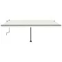 Toldo retráctil manual con luz LED crema 500x350 cm de , Toldos - Ref: Foro24-3069862, Precio: 600,64 €, Descuento: %