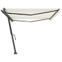 Manuell einziehbare Markise mit cremefarbenem LED-Licht 500 x 350 cm von , Markisen - Ref: Foro24-3069862, Preis: 725,38 €, R...
