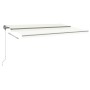 Manual retractable awning with cream LED light 500x350 cm by , Awnings - Ref: Foro24-3069862, Price: 752,29 €, Discount: %