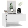 Glänzender weißer Wand-Nachttisch von vidaXL, Nachttische - Ref: Foro24-810965, Preis: 41,22 €, Rabatt: %