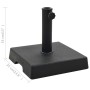 Base de sombrilla cuadrada de poliresina negra 8 kg de vidaXL, Bases para sombrillas - Ref: Foro24-45206, Precio: 35,88 €, De...