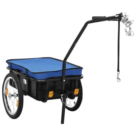Fahrradanhänger/Handwagen aus blauem Stahl, 155 x 60 x 83 cm von vidaXL, Fahrradanhänger - Ref: Foro24-91772, Preis: 140,52 €...