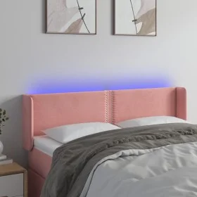 Kopfteil aus rosa Samt mit LED 147x16x78/88 cm von , Kopf- und Fußteile - Ref: Foro24-3123149, Preis: 74,32 €, Rabatt: %