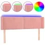 Cabecero con LED de terciopelo rosa 147x16x78/88 cm de , Cabeceros y pies de cama - Ref: Foro24-3123149, Precio: 74,29 €, Des...
