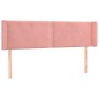 Kopfteil aus rosa Samt mit LED 147x16x78/88 cm von , Kopf- und Fußteile - Ref: Foro24-3123149, Preis: 69,79 €, Rabatt: %