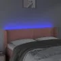 Cabecero con LED de terciopelo rosa 147x16x78/88 cm de , Cabeceros y pies de cama - Ref: Foro24-3123149, Precio: 74,29 €, Des...