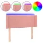 Kopfteil aus rosa Samt mit LED 103x16x78/88 cm von , Kopf- und Fußteile - Ref: Foro24-3123137, Preis: 57,89 €, Rabatt: %