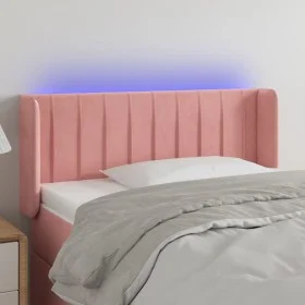 Rosa Samtkopfteil mit LED 83x16x78/88 cm von , Kopf- und Fußteile - Ref: Foro24-3123509, Preis: 51,10 €, Rabatt: %