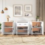 Sideboards 3 Stück weißes Sperrholz von , Sideboards - Ref: Foro24-3185415, Preis: 259,41 €, Rabatt: %