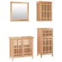 Conjunto de muebles de baño 4 piezas madera maciza de nogal de , Muebles de baño - Ref: Foro24-3185785, Precio: 257,46 €, Des...