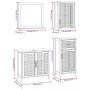 4-teiliges Badmöbelset aus massivem Walnussholz von , Badezimmermöbel - Ref: Foro24-3185785, Preis: 262,27 €, Rabatt: %