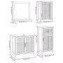 Conjunto de muebles de baño 4 piezas madera maciza de nogal de , Muebles de baño - Ref: Foro24-3185785, Precio: 257,46 €, Des...