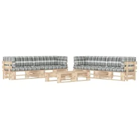 6-piece pallet furniture and impregnated pine wood cushions by , Garden sets - Ref: Foro24-3067046, Price: 600,91 €, Discount: %