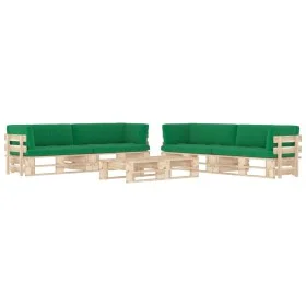 6-teiliges Palettenmöbel und imprägnierte Kiefernholzkissen von , Gartensets - Ref: Foro24-3067038, Preis: 599,34 €, Rabatt: %