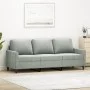 3-Sitzer-Sofa aus hellgrauem Samt, 180 cm von , Sofas - Ref: Foro24-359209, Preis: 307,23 €, Rabatt: %