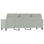 3-seater light gray velvet sofa 180 cm by , Sofas - Ref: Foro24-359209, Price: 306,47 €, Discount: %