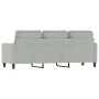 3-Sitzer-Sofa aus hellgrauem Samt, 180 cm von , Sofas - Ref: Foro24-359209, Preis: 307,23 €, Rabatt: %