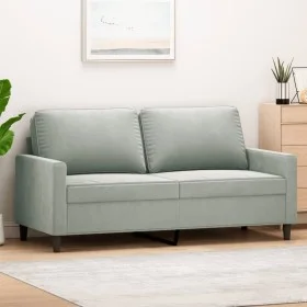 2-seater light gray velvet sofa 140 cm by , Sofas - Ref: Foro24-359199, Price: 199,93 €, Discount: %