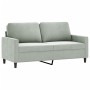 2-seater light gray velvet sofa 140 cm by , Sofas - Ref: Foro24-359199, Price: 206,95 €, Discount: %