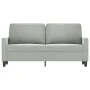 2-Sitzer-Sofa aus hellgrauem Samt, 140 cm von , Sofas - Ref: Foro24-359199, Preis: 199,93 €, Rabatt: %