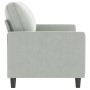 2-seater light gray velvet sofa 140 cm by , Sofas - Ref: Foro24-359199, Price: 206,95 €, Discount: %