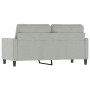 2-seater light gray velvet sofa 140 cm by , Sofas - Ref: Foro24-359199, Price: 206,95 €, Discount: %