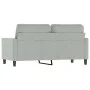 2-Sitzer-Sofa aus hellgrauem Samt, 140 cm von , Sofas - Ref: Foro24-359199, Preis: 199,93 €, Rabatt: %